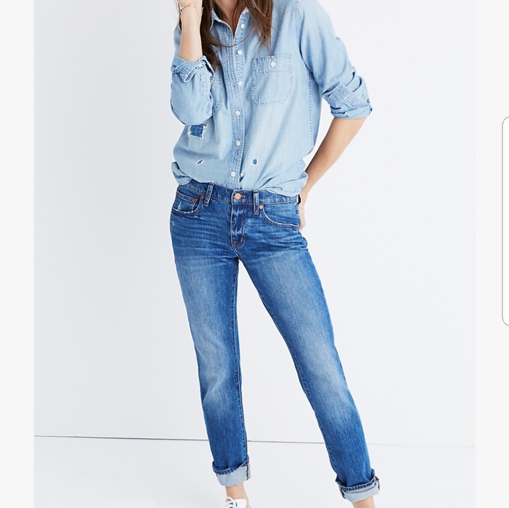 NWOT Madewell Mid Rise Boyfriend Jeans - Picture 1 of 7